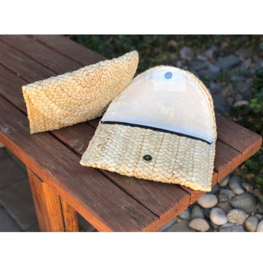 BRAND NEW HANDMADE straw clutch - Picture 4 of 5